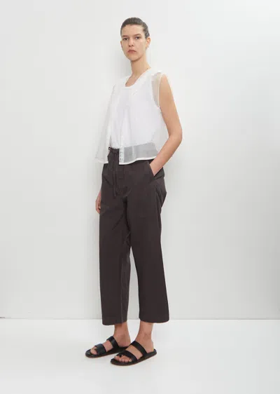 Toujours Cotton Blend Easy Field Trouser In Charcoal Brown