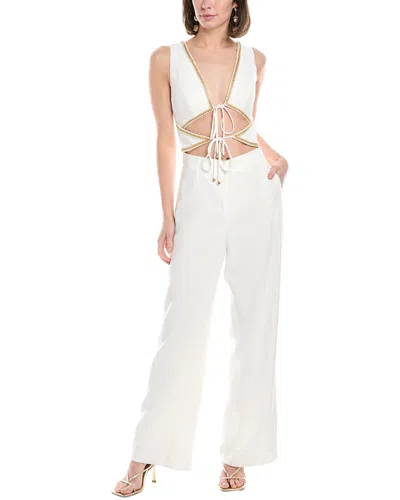 Patbo Chain Trim Jumpsuit In White