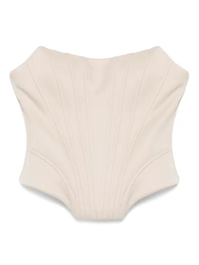 Giuseppe Di Morabito Wool Bustier In Neutrals