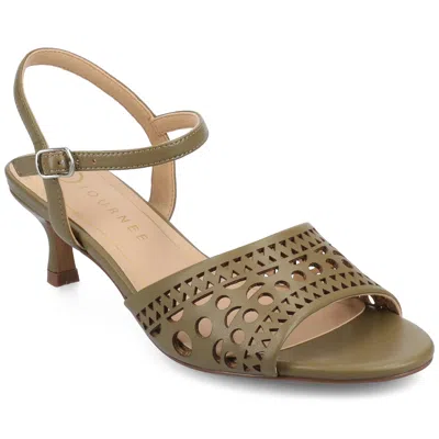 Journee Collection Womens Jessly Heeled Sandals In Green