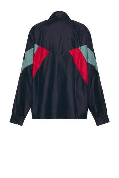Martine Rose Shirt-style Track Jacket In Blue