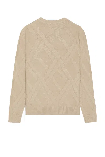 Ser.o.ya Joseph Grid Cable Sweater In Tan