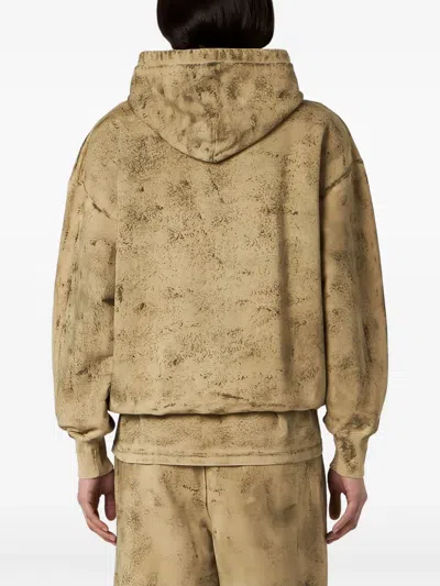 1989 Studio Brushed Cotton Hoodie With Embossed Logo In Neutral