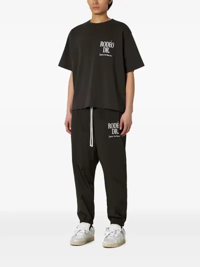 1989 Studio Nylon Trackpants Rodeo In Black