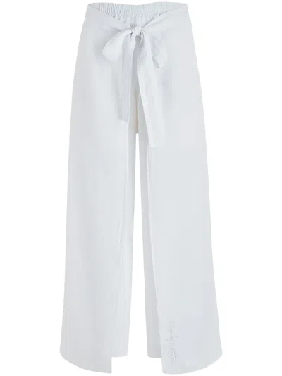 Vilebrequin X Angelo Tarlazzi Lamiss Linen Trousers In White