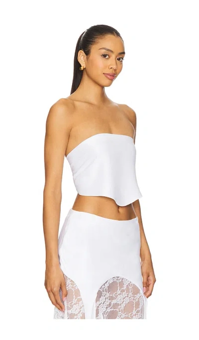 Bella Venice The Lisa Tie Back Bandeau Top In White