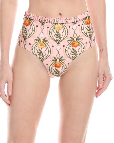 Agua By Agua Bendita Nopal Lunar Embroidered Bikini Bottom