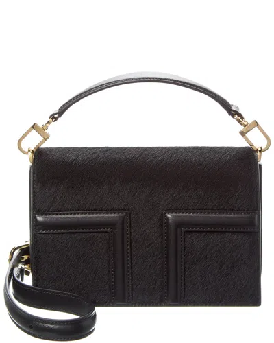Totême Toteme Mini-t Flap Bag In Black