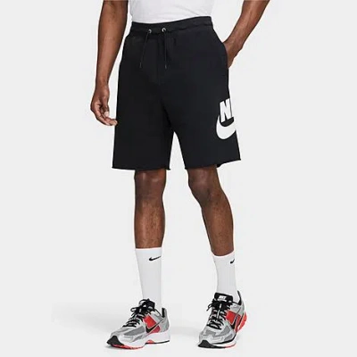 Nike Men's  Sportswear Club Fleece Baseball Shorts In Black/black/white