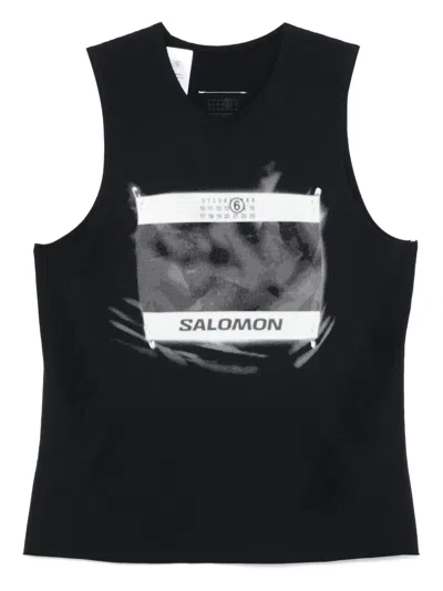 Mm6 Maison Margiela Mm6 X Salomon Edition Crewneck Tank Top Black
