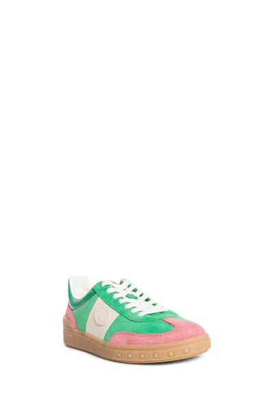 Valentino Garavani Multicolor Suede Upvillage Sneakers In Green
