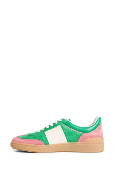 Valentino Garavani Multicolor Suede Upvillage Sneakers In Green