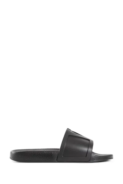 Valentino Coolside Rubber Slides In Black