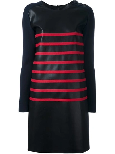 Cedric Charlier Cédric Charlier Two-tone Striped Dress - Black