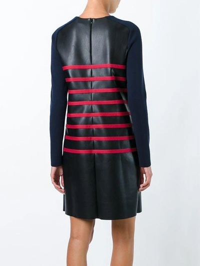 Shop Cedric Charlier Cédric Charlier Two-tone Striped Dress - Black
