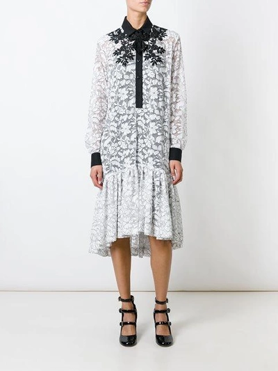 Antonio Marras Floral Lace Shirt Dress | ModeSens