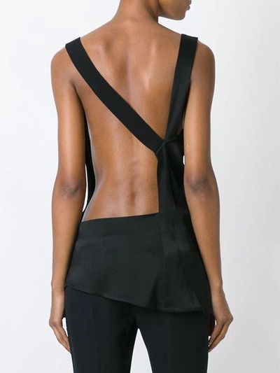 Shop Ann Demeulemeester Asymmetric Neck Draped Top