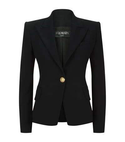 Shop Balmain Single Button Blazer Jacket