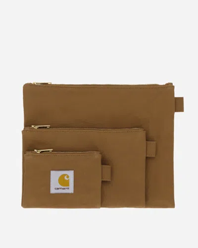 Carhartt Canvas Pouch Set Hamilton In Brown