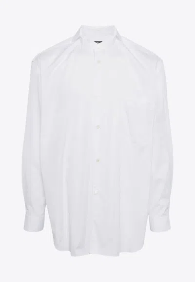 Ferragamo Embroidered Long-sleeved Shirt In White