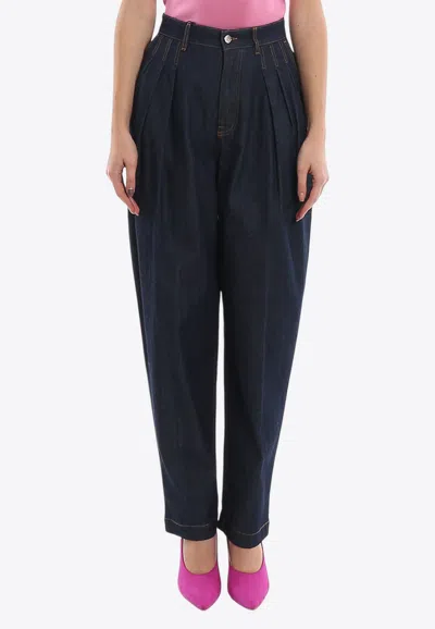 Dolce & Gabbana Denim Balloon Pants In Blue