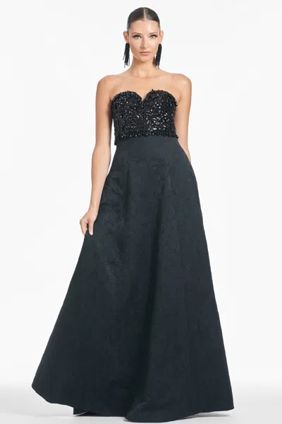 Sachin & Babi Lillian Gown In Black