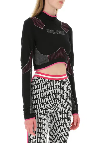 Balmain Multicolor Stretch Nylon Top