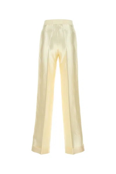 Maison Margiela Mohair & Silk High Rise Straight Pants