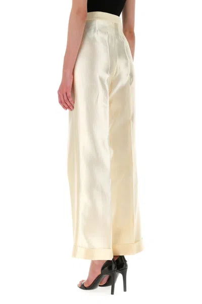 Maison Margiela Mohair & Silk High Rise Straight Pants
