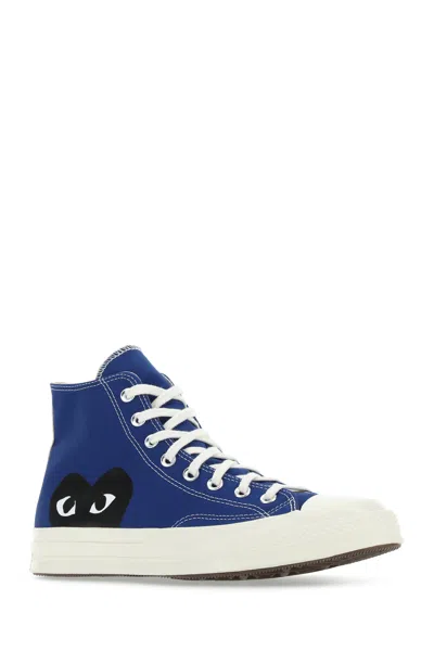 Comme Des Garçons Play Blue Converse Edition Half Heart Chuck 70 High Sneakers
