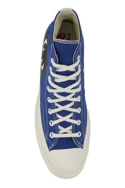 Comme Des Garçons Play Blue Converse Edition Half Heart Chuck 70 High Sneakers