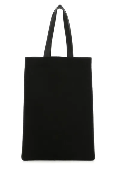Jil Sander Borsa Shopping In Tela Nera Donna