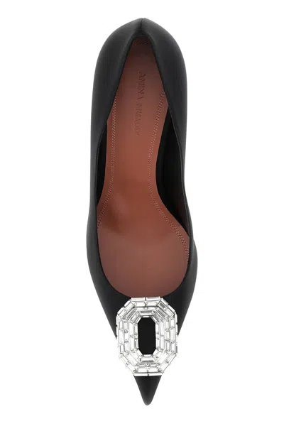 Amina Muaddi Crystal Decorated Pointed High Heels