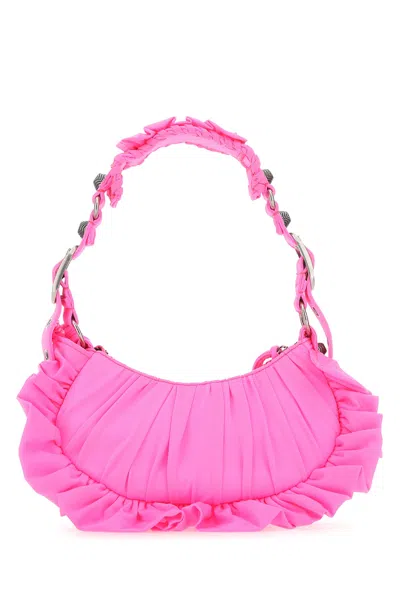 Balenciaga Fluo Pink Fabric Le Cagole Xs Shoulder Bag