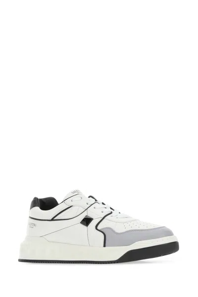 Valentino Low-top One Stud Sneakers In White