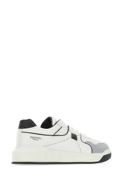 Valentino Low-top One Stud Sneakers In White