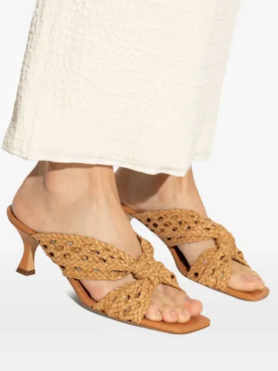 Casadei Strappy Sandals With Mid Heel And Square Toe