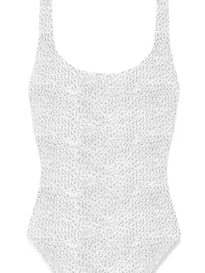 Mc2 Saint Barth Scoop Neckline High-cut Leg Sleeveless Textured Fabric