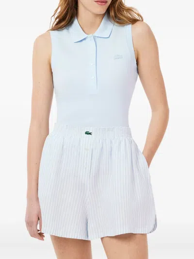Lacoste Ribbed Collar Sleeveless Polo Shirt
