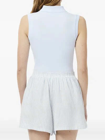 Lacoste Ribbed Collar Sleeveless Polo Shirt