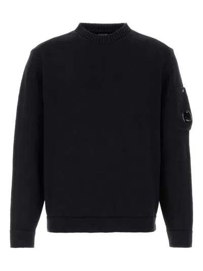 C.p. Company Crewneck Wool Sweater In Gold