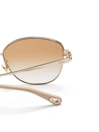 Chloé Butterfly-frame Sunglasses In Brown