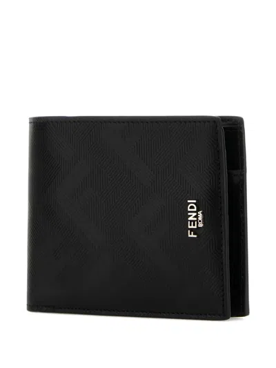 Fendi Logo Wallet Wallets And Card Holders Black