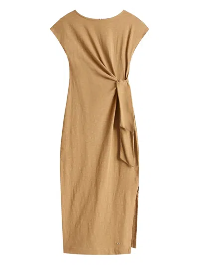 Tommy Hilfiger Midi Dress With Knotted Boat Neck