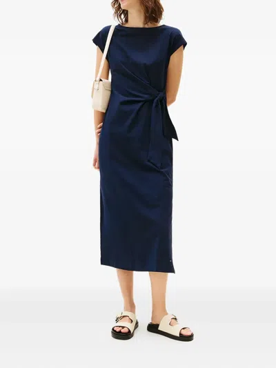Tommy Hilfiger Boat Neck Slim Midi Dress
