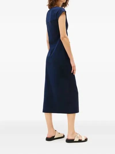 Tommy Hilfiger Boat Neck Slim Midi Dress