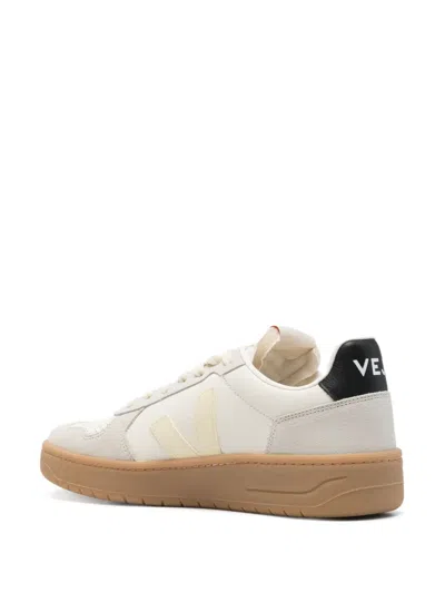 Veja V-82 Grained Leather Pure Sneakers Shoes