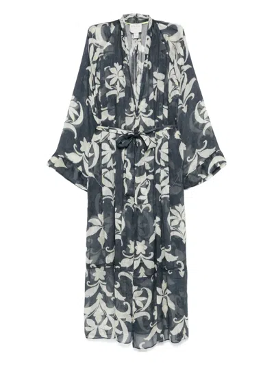 Forte Forte Printed Linen And Silk Gown