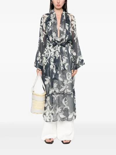 Forte Forte Printed Linen And Silk Gown