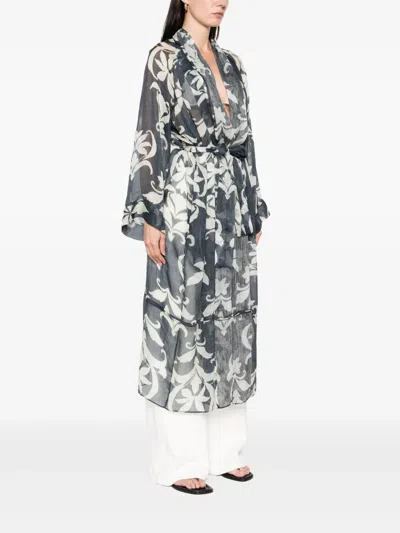 Forte Forte Printed Linen And Silk Gown